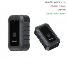 G68,Mini GPS WIFI Tracker, 2G/GSM Signal, GPS+WIFI Positioning, Support TF Card,FreeAPP 365GPS