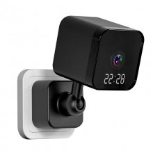 K01 1080p Wall Plug Camera Surveillance Video Voice Recorder IP Cam Indoor Home Security Clock Cameras Random Color Hidden TF Card