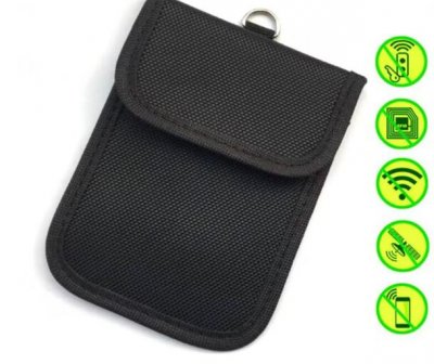PB18 phone case phone bag for iphone for Samsung Universal Phone Car Key Keyless Entry Fob Signal Guard Blocker Black Bag