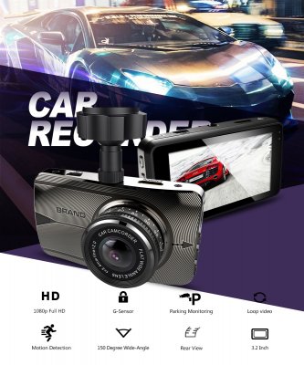 H740 Mini Dvrs 3.2“ IPS Screen Car Dvr FHD 1080P Dual Camera With Rear view H740 Auto Recording Backup Dash Cam G-Sensor Registrator