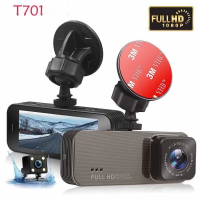 T701 Full 1080P Dash Cam DVR Dash Camera Car Video Recorder DVR Camera Dashcam 140° Wide Angle Loop Recording Night Vision G-sensor