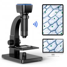 IK350W Dual Lens Wifi Digital Microscope 50-2000X Cell Microscope 5MP Microscope Camera Video for Science Observing Coin PCB Plants