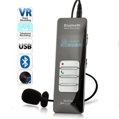 DVR-188 8GB Bluetooth Voice Recorder for Mobile Cellphone USB Digital Voice Recorder Mp3