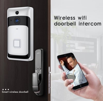 M5B Wireless IP Wifi Video Door Bell Video Intercom WIFI Doorbell Camera Night Vision PIR Alarm Security Camera Android IOS