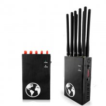 N10 10 Antennas Portable Signal Jammer,Total 7Watt, Distance Up to 20m,Battery Work Time 2hour