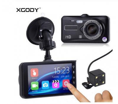A6t 4" Dvr Dash Cam Rear View Camera Touch Screen Night Vision Video Recorder Dashcam Motion Detection Car Dvr Mirror