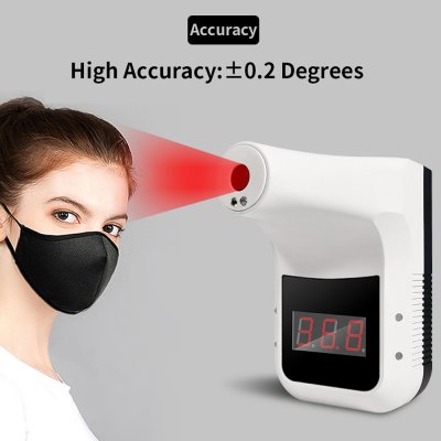 HG02 2020 Hot Sale Non-contact Infrared Thermometer Digital Forehead Hand Temperature Sensor Laser Gun With Fever Alarm Wall Mounted