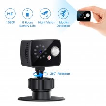 MD20 8 Hours mini Cameras 1080P Small Home Security Surveillance Cam Video Recorder with Motion Detection Night Version hidden card