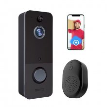 DU8 Video Doorbell Wireless Doorbells Camera with Chime Motion Detection 720P HD Video Night Vision 2.4GHz WiFi USB with Chime