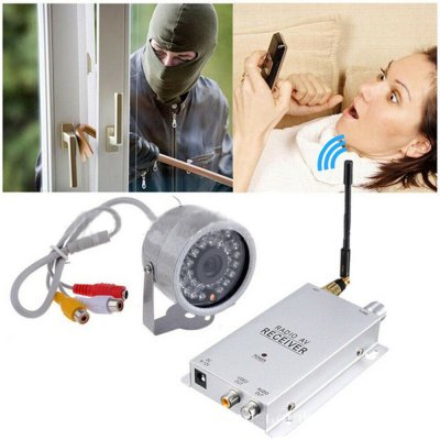 W203A 1.2G Wireless Camera Kit Radio AV Receiver with Power Supply Surveillance Home Security