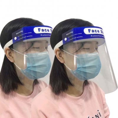M0518 Full Protection Mask Anti-droplets Anti-fog Dust-proof Face Shield Protective Cover Transp 10pcsarent Face Eyes Protector Safety