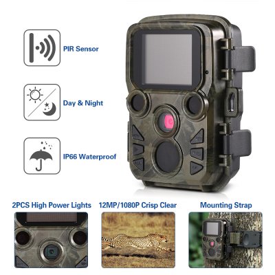 H501 Mini 2.0" LCD Security Camera Waterpoof IP66 Trail Camera Photo Trap Wildlife Hunting Camera