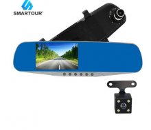 XH302 Smartour Car Dvr Recorder Camera Rearview Mirror auto Dvr Dual Lens Video Dash Cam Registrator Camcorder 1080P Two Camera