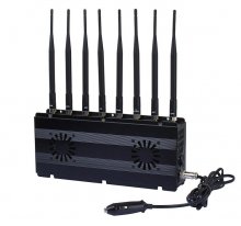 121A-8B Adjustable Table Desk Mobile Cell Phone Jammer with 8 Antennas 3G 4G Phone Signal Blocker with 2.4G GPS