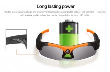 MV400 HD Smart 1080P 16GB/32GB Camera Smart Glasses Black/Orange Polarized Lens Sunglasses Camera Action DVR Sport Video Camera Glasse