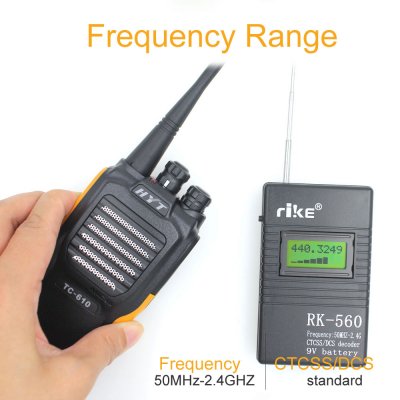 PK-560 Frequency Counter 50MHz-2.4GHz Portable Frequency Tester RK560 DCS CTCSS Radio Meter