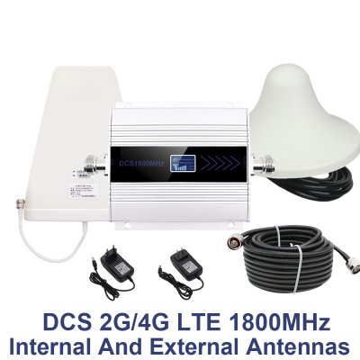 DS1800B LCD Display GSM Repeater 1800Mhz 4G Cellular Cell Signal Amplifier booster DCS 1800 internal/outdoor antenna