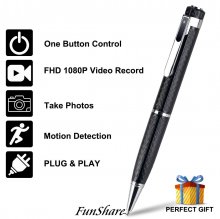 T88A Spy Pen Camera, Hidden Camera Pen HD 1080P | One-Button Control | Motion Detection | Plug Play to PC & Mac |