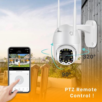 Q909 1080P Cloud Wifi PTZ Camera Outdoor 2MP Auto Tracking Home Security IP Camera 4X Digital Zoom Speed Dome Camera with Siren Light