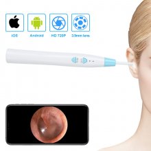 SN06 3.9MM Wireless Ear Cleaning Endoscope 1.0MP HD Digital Ear Otoscope Inspection Camera 6 LED Light for iPhone Android, iPad ,IOS