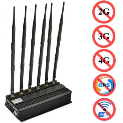 H6 Bands All Cell Phone Signal Jammer 2G 3G 4G WiFi GPS