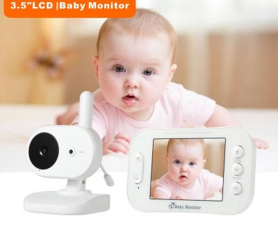 852 bebe lloron vigilabebes baby monitor 3.5 inch TFT LCD IR Night Vision 2 way Talk Temperature Sensor 4 Lullabies Video ON/OFF