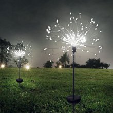 HF01 90/150 LED solar light outdoor waterproof eight function flash string lights lawn fireworks lamp garden Christmas holiday decor