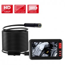 SN17 1080P HD 4.3 inch LCD Endoscope 8MM Borescope Micro Inspection Camera with Hard Cable for Pipe Engine Inspection