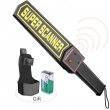 MD3003B1 Hand Held Metal Detector Wand Security Scanner with 9V Battery, Belt Holster, Adjustable Sensitivity, Optional Sound & Vibration Modes for Airport, Open Port, Frontier, Company Entrance