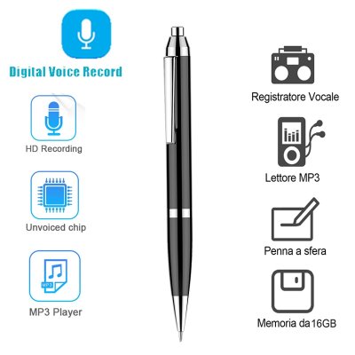 W11 Mini Professional Digital Voice Recorder Remote HD Recording Pen Audio Recorder Noise Reduction 8G MP3 Player