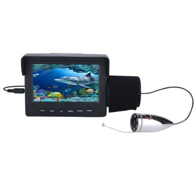 F008S 4.3 Inch 1200TVL Underwater Fish Finder Fishing Camera 12pcs White LEDs Camera Light Off Function Fishfinder IP68