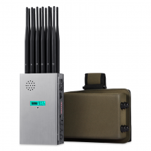 N1280 12 Antennas Portable Signal Jammer,Total 12Watt, Distance Up to 20m, Battery Time 2hours