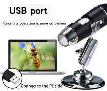YPC-303 1600X 1000X USB Microscope Handheld Portable Digital Microscope USB Interface Electron Microscopes with 8 LEDs with Bracket
