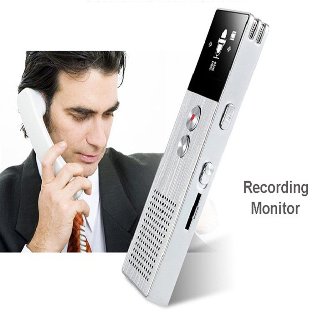 SK-222 8GB Mini Flash Digital Voice Recorder Dictaphone MP3 Music Player Gravador de voz Support TF Card Built-in Loudspeaker