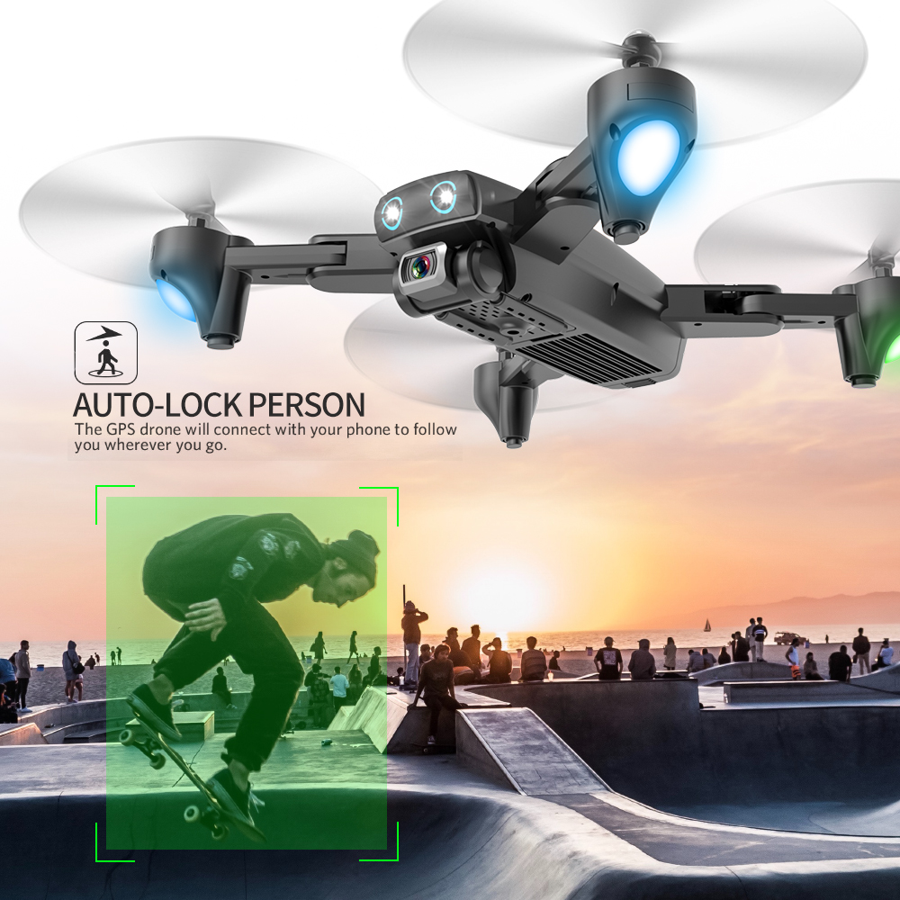 S167 GPS Drone 720P/1080P/2.4G/5G/4K With Camera RC Quadcopter Drone WIFI FPV Foldable Off-Point Flying Gesture Photos Video Helicopter Toy
