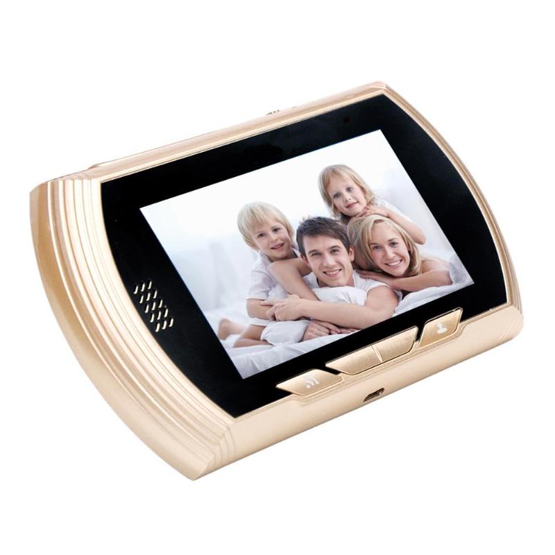 43M 4.3 inch Smart WiFi Electronic Door Viewer Doorbell 720p Camera Digital Peephole Door Bell Gold Intercom Home Safety