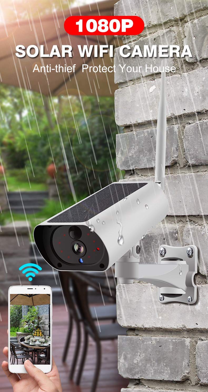 F30 Solar Power 4G SIM Card Wireless IP Camera Recharge Battery 1080P 4X Zoom Audio IR Night View Outdoor Video Surveillance Camera