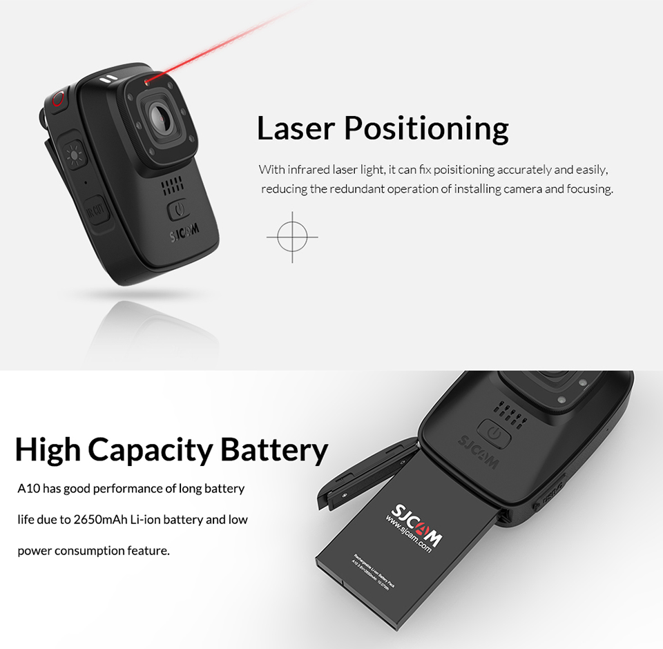 A10 2019 New SJCAM Portable Mini Camera IR-Cut Night Vision Laser Positioning Action Camera Wearable Infrared Security Camera