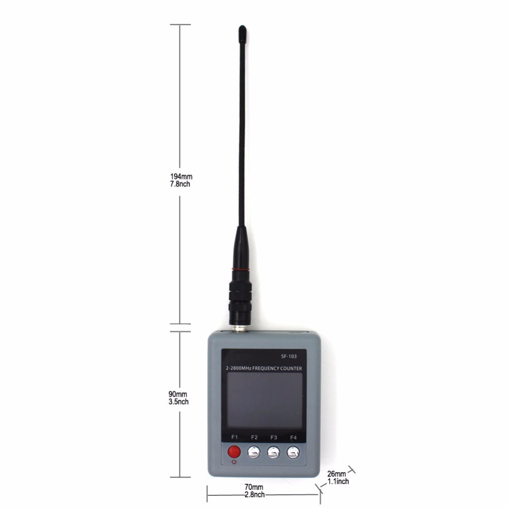 SF103 2MHz-200MHz / 27MHz -2800MHz Portable Walkie Talkie Frequency Counter CTCCSS/DCS Testable DMR Digital Signal Tester