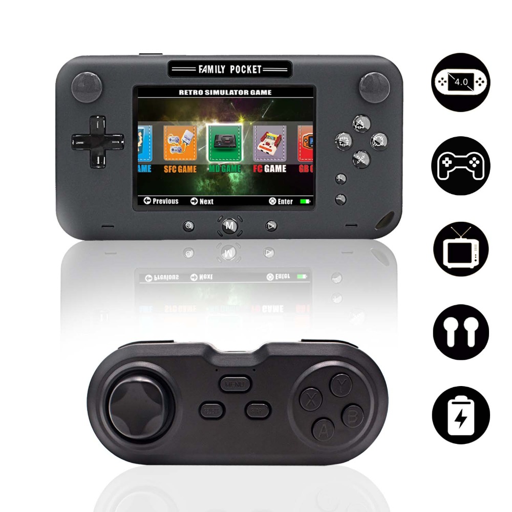 GP40M Kids Handheld Games Consoles Built-in 2000+ Retro Handheld Video Games with 16 TF Card - 4