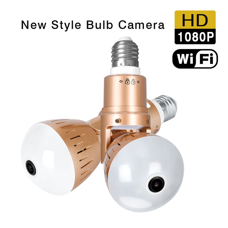 E29 Network Camera Bulb 1080P 2Mp Infrared and White Light Dual Source Wireless Camera