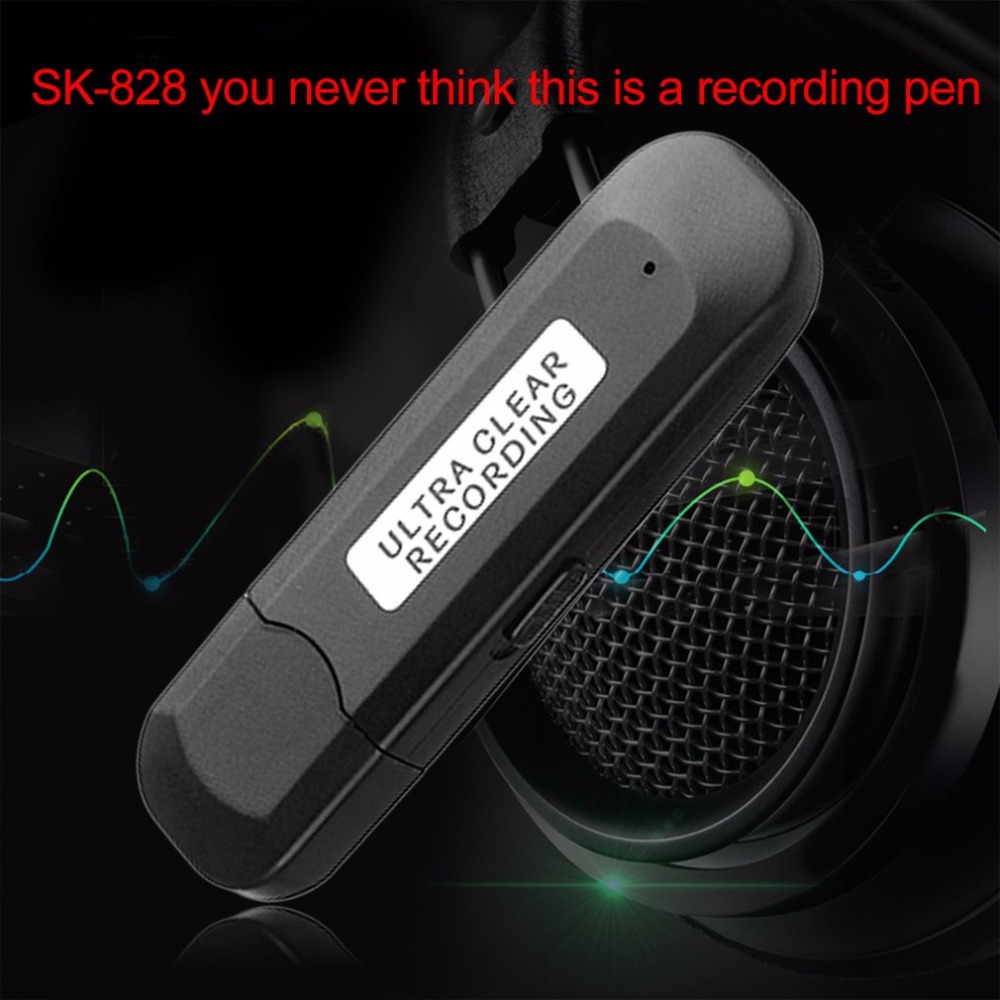 SK-828 Recording Pen 8G Memory Multifunctional Small Size Recorder Portable U-disk Fashionable New Version Audio Voice Recorder