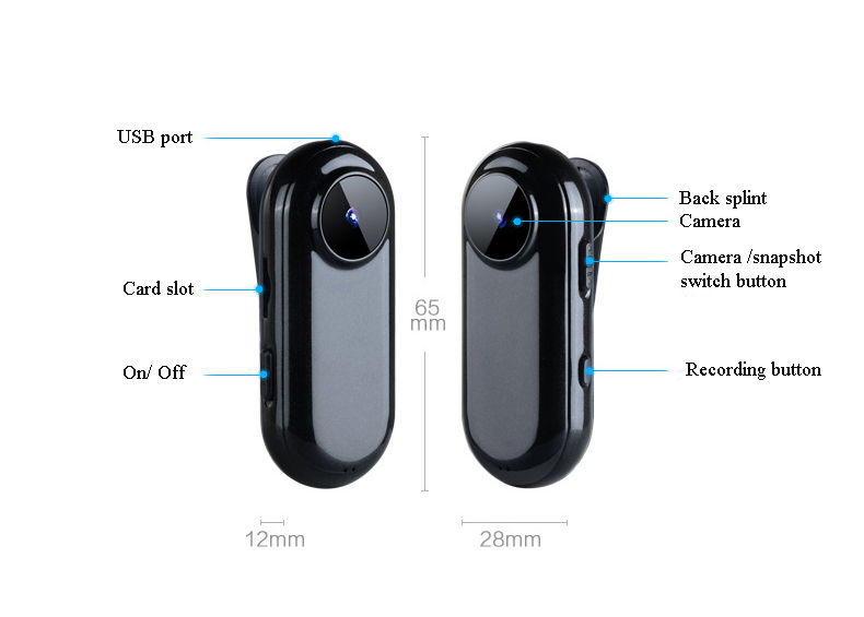 D2 camera voice recorder HD noise reduction voice recorder Built-in battery with 1080p 1200W camera for voice recorder