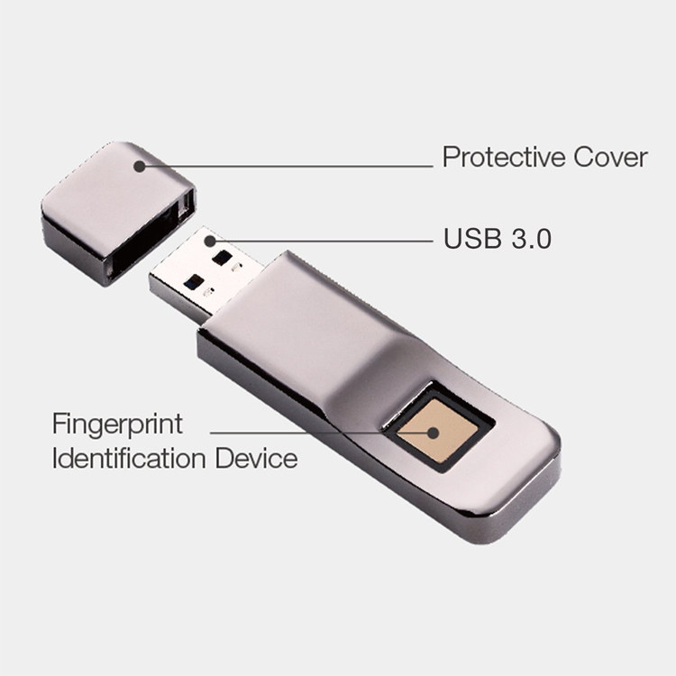 P1 USB3.0 32GB U Disk Storage Device Security Protection USB Flash Drive with Fingerprint Encryption Function Fingerprint lock