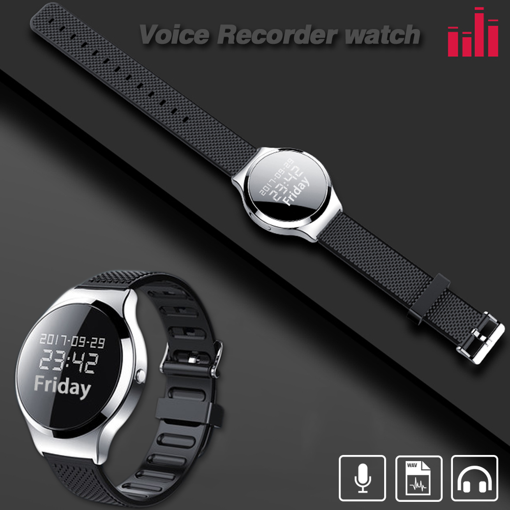 CS8 Micro Mini Recording Pen Professional HD Noise Reduction Remote Wristband Watch Recorder Voice Control Evidence Collector