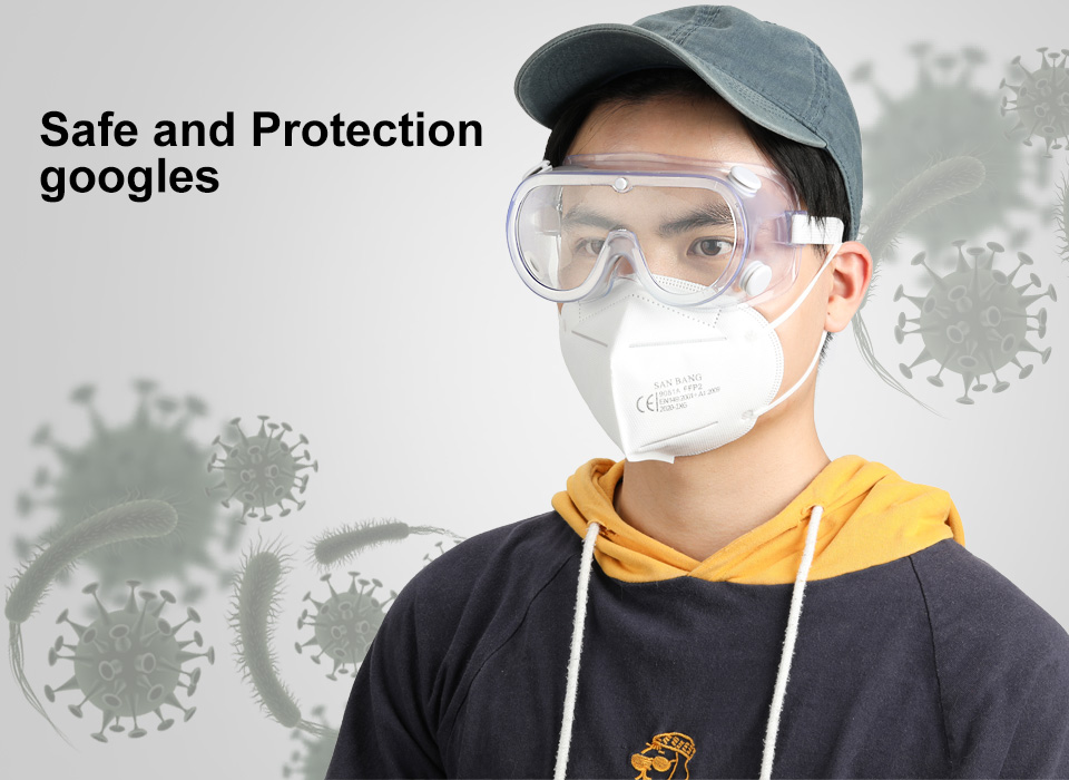 M059 10pcs Medical Goggles Protective Safety Glass 360 Protector Clear Glasses, Chemical Splash Eye Protection for Home Workplace