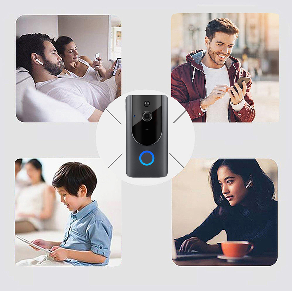 M2P M2 2019 Smart WiFi Video Doorbell Camera Visual Intercom with Chime Night Vision IP Door Bell Wireless Home Security Camera