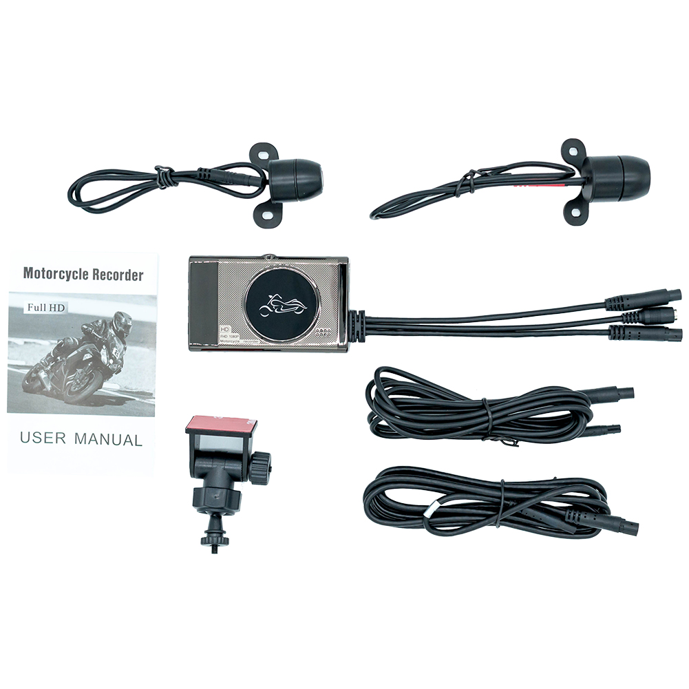 MT19 New Style 3inch For KY-MT19 Motorcycle Driving Recorder Dash Cam Front Rear Camera Support Parking Monitoring DVR