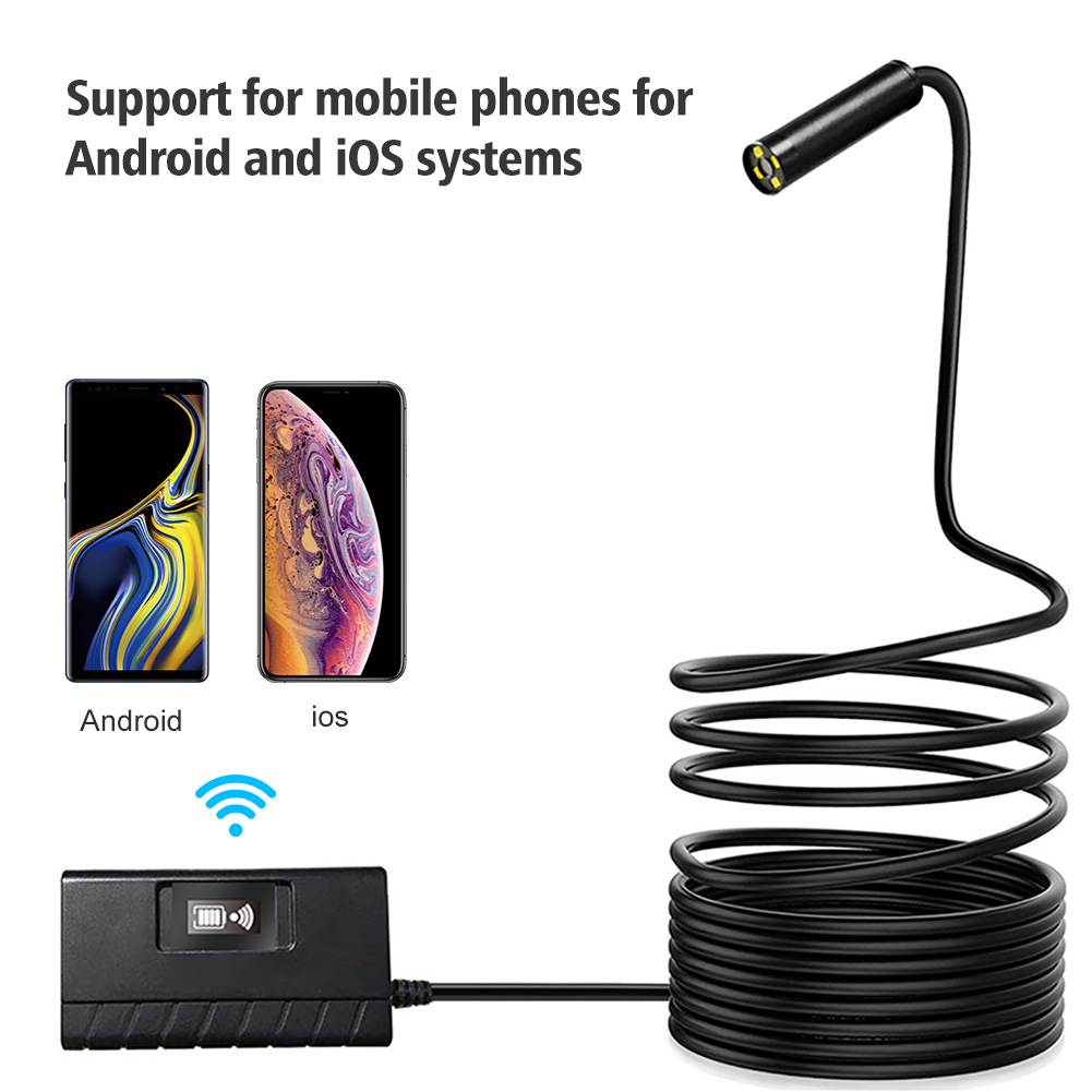 SN12 Wifi Endoscope Camera IP68 Waterproof 1080P Inspection Camera 6 LEDs Borescope 14.2mm Daimeter Camera For Android IOS Endoscope for iPhone
