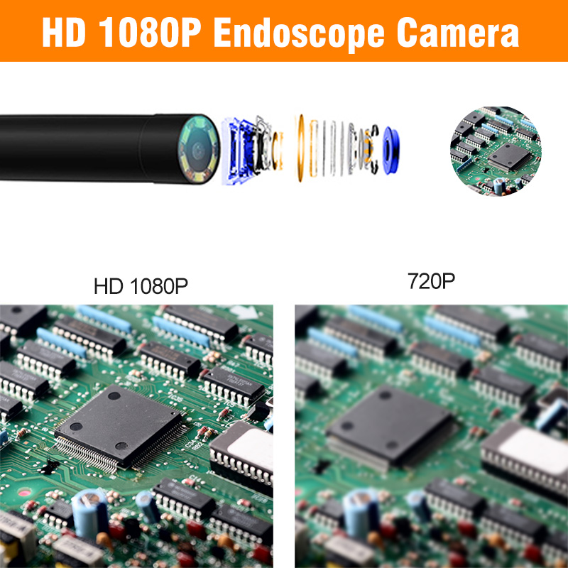 SN14 2.0MP Semi-Rigid WIFI Endoscope Camera Mini IP68 Waterproof Inspection Camera 8mm USB Endoscope IOS Endoscope For Iphone Tablet